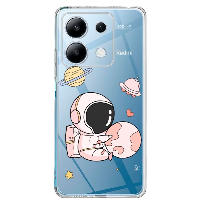 Case Celular Astronauta Rosa - Xiaomi