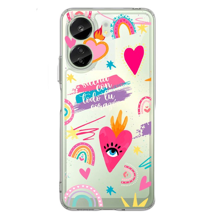 Case Celular Corazones 3 - Xiaomi