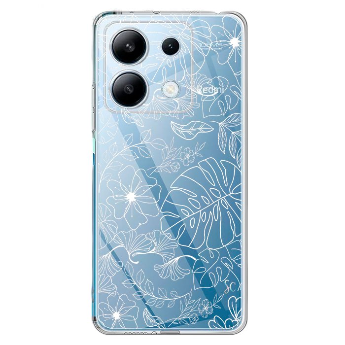 E. Case flores blancas - Xiaomi