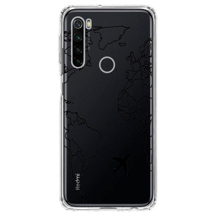 Case Celular Mapa Mundi Negro - Xiaomi