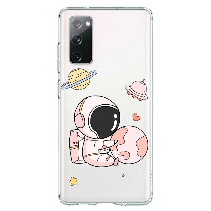 Case Celular Astronauta Rosa - Samsung