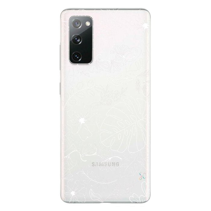 E. Case flores blancas - Xiaomi