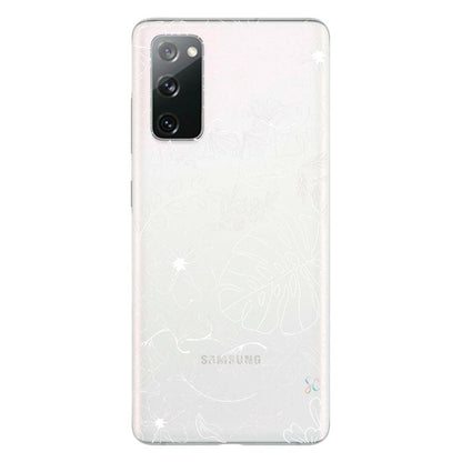 E. Case flores blancas - Samsung