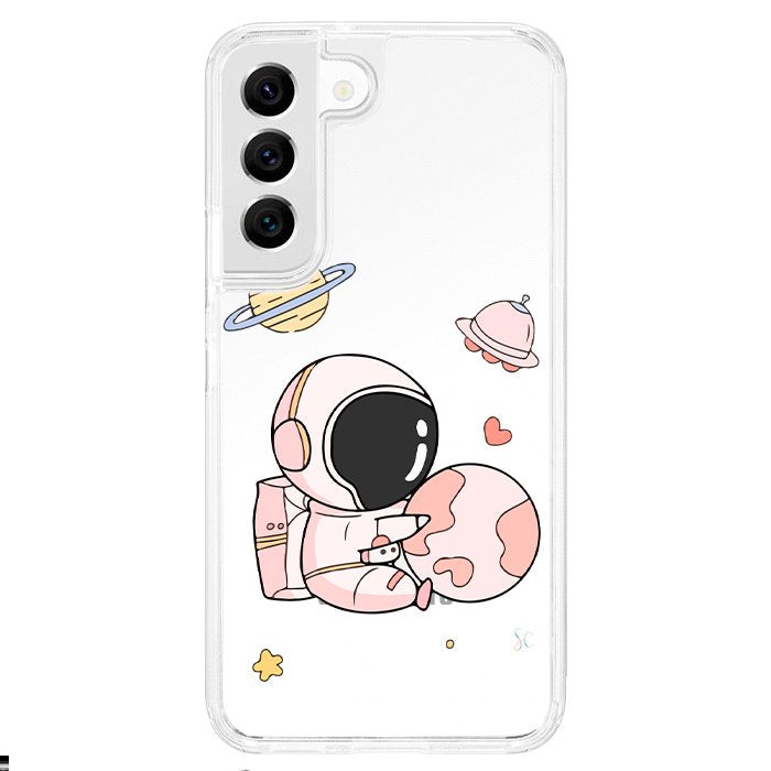 Case Celular Astronauta Rosa - Samsung