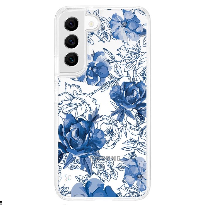 Case Celular Flores Azules - Samsung