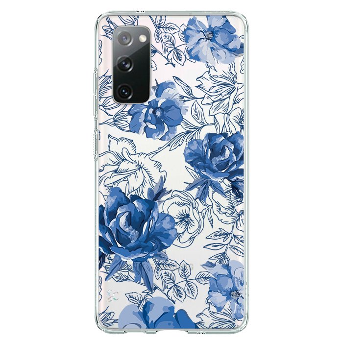 Case Celular Flores Azules - Samsung