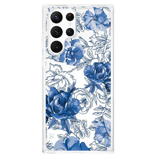 Case Celular Flores Azules - Samsung