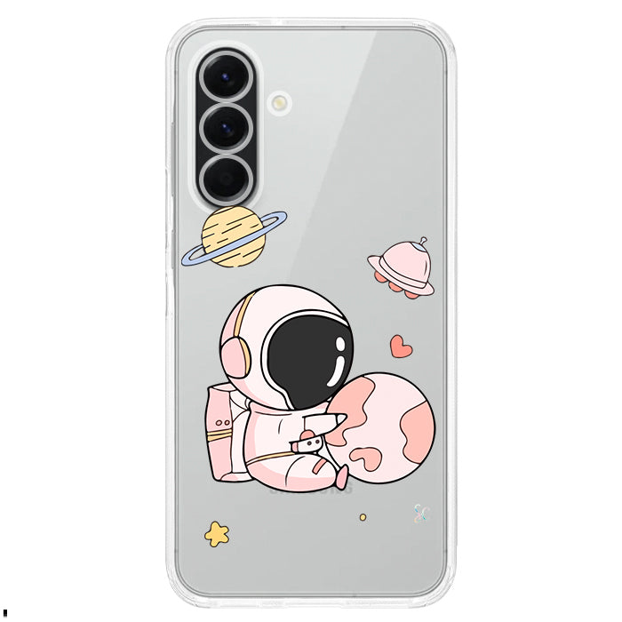 Case Celular Astronauta Rosa - Samsung