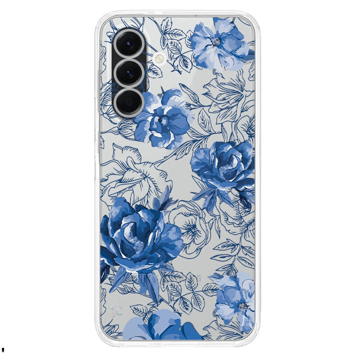 Case Celular Flores Azules - Samsung