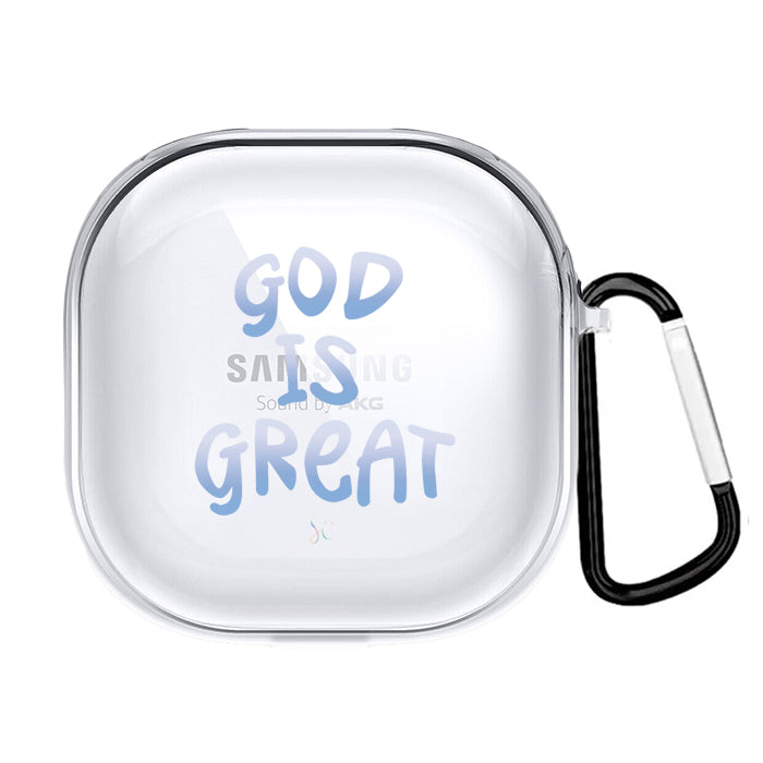 Case Audífonos Transparente Dios es Genial