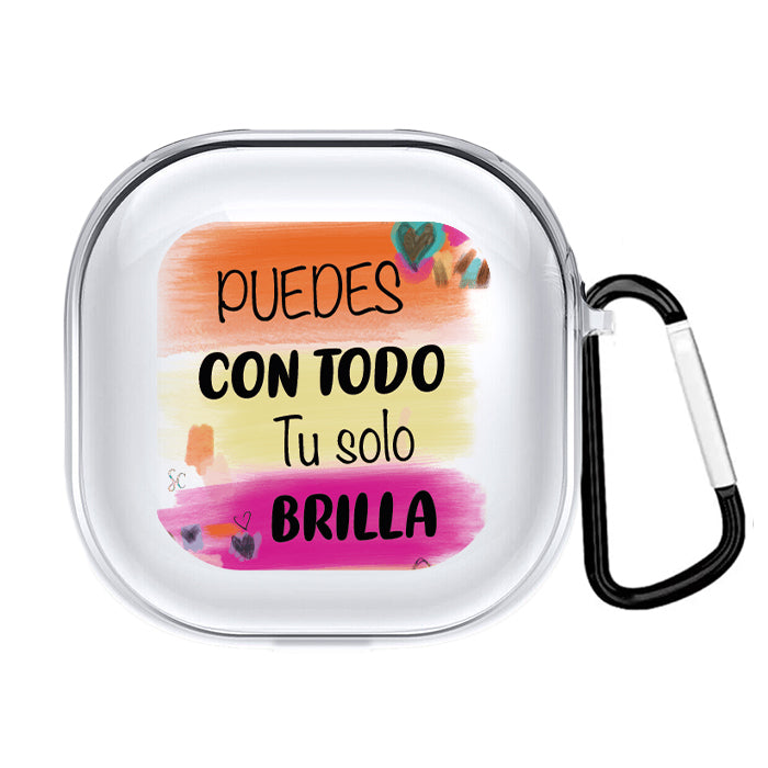 Case Audífonos Transparente Good Vibes