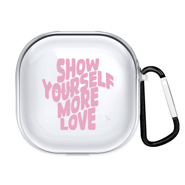 Case Audífonos Transparente Muestrame amor