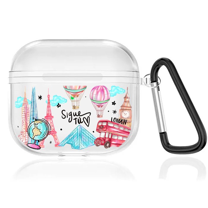 Case Audífonos Transparente Travel