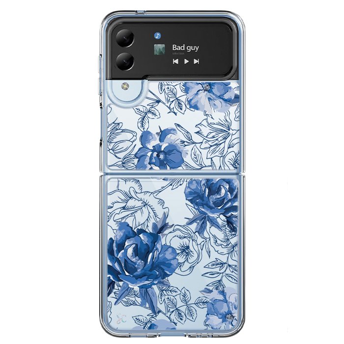 Case Celular Flores Azules - Samsung