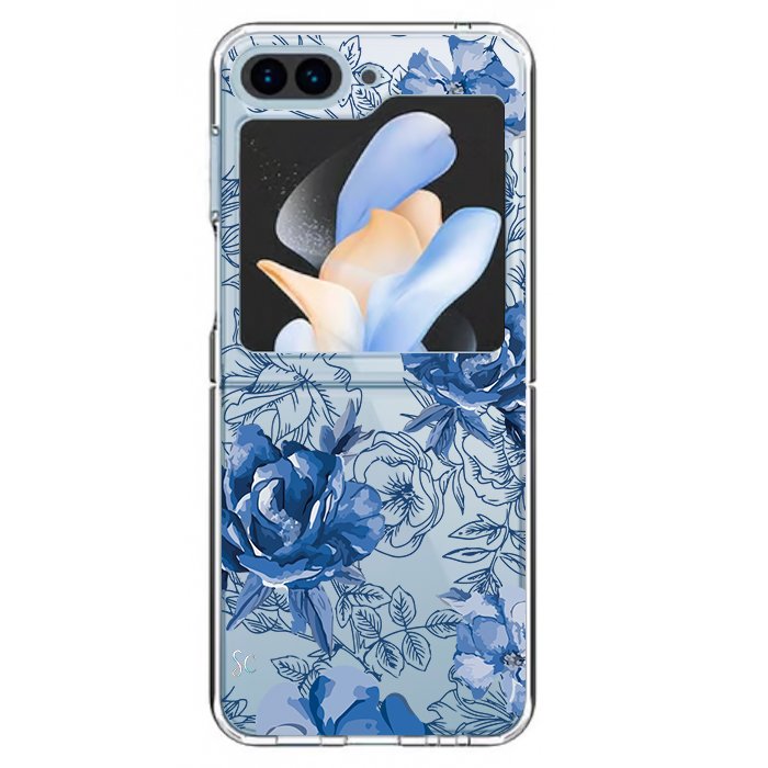 Case Celular Flores Azules - Samsung